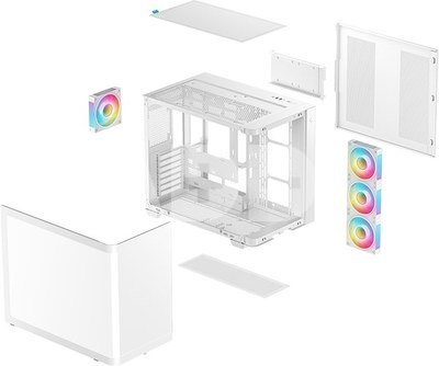 Deepcool Case | CG530U 4F WH | Whirte | Midi Tower