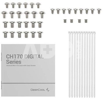 Deepcool PC Gaming Case | CH170 DIGITAL | White | Mini ITX | Power supply included No | ATX PS2