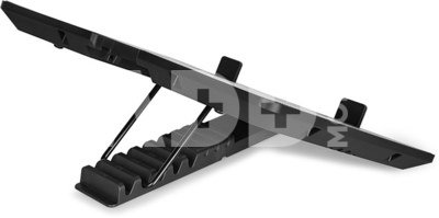 Deepcool ergonomic stand- cooler. black , USB 3.0 pass- truoght, it can be used as a notebook stand and/or cooling pad. The adjustable anti-skid holders are compatible ~15.6" laptops. The two 140mm silent fan and full range mesh surface with aerodynamic designed intake provide silent and efficient cooling.