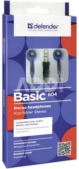 Defender EARPHONES BASIC 604 BLACK-BLUE