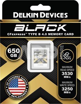 Delkin CFexpress BLACK R3530/W3250 (4.0) 650GB