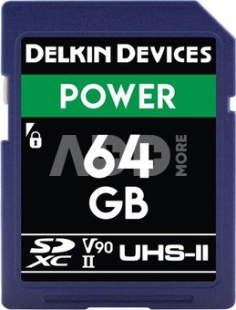 DELKIN 64GB SDXC UHS-II, CINEMA SD (U3/V90)