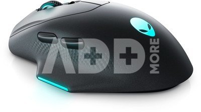 Dell Gaming Mouse AW620M Wired/Wireless, Dark Side of the Moon, Alienware Wireless Gaming Mouse