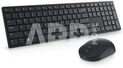 Dell Pro Keyboard and Mouse (RTL BOX) KM5221W Keyboard and Mouse Set, Wireless, Batteries included, US, Black