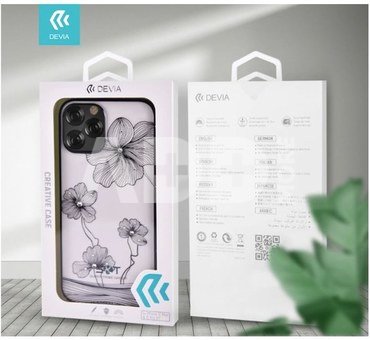"Crystal Flora Case iPhone 12/ 12 Pro" Blue