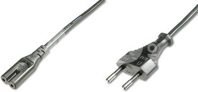 DIGITUS Power Cord, Euro - C7 M/F, 1.8m, H03VVH2-F 0.75qmm, black Digitus