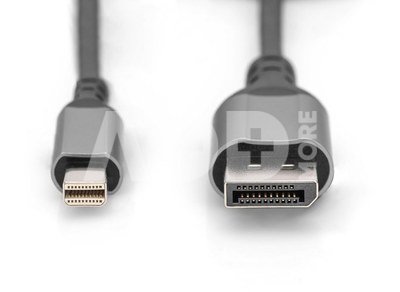 Digitus 8K DisplayPort Adapter Cable, Mini DP to DP, 2 m | DB-340106-020-S | DisplayPort to DisplayPort