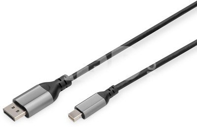 Digitus 8K DisplayPort Adapter Cable, Mini DP to DP, 2 m | DB-340106-020-S | DisplayPort to DisplayPort