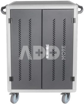 Digitus | Black | Charging Trolley 30 Notebooks / Tablets up to 15.6" | Pressure lock system with swiveling lever handle on the front and back door, lockable; Safety plug socket with switch on the side