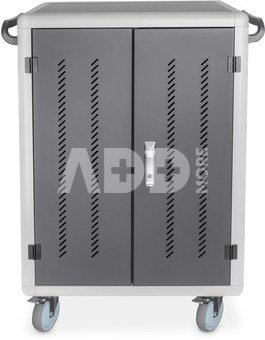 Digitus | Black | Charging Trolley 30 Notebooks / Tablets up to 15.6" | Pressure lock system with swiveling lever handle on the front and back door, lockable; Safety plug socket with switch on the side