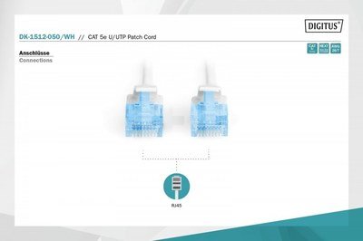 CAT 5e U/UTP Patch Cable 5 m White