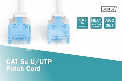 CAT 5e U/UTP Patch Cable 5 m White