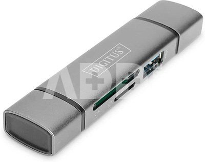 DIGITUS Combo Card Reader Hub USB-C / USB 3.0