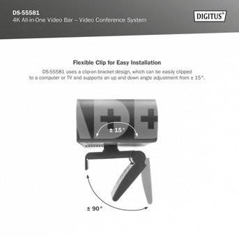 DIGITUS All-In-One VideoBar Mini 4K Videokonferenz-SystemSet ePTZ