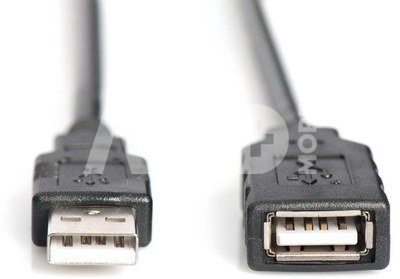DIGITUS Active USB 2.0 Repeater/Extension Cable, 10 m A/M to A/F, black