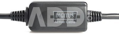 DIGITUS Active USB 2.0 Repeater/Extension Cable, 10 m A/M to A/F, black