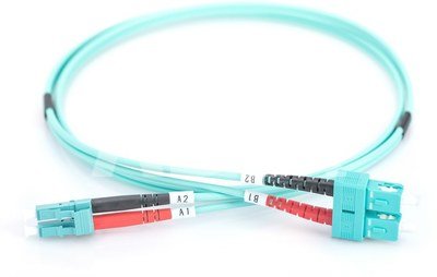 Digitus FO Patch Cord, Duplex, LC to SC MM OM3 50/125 &micro;, 1 m