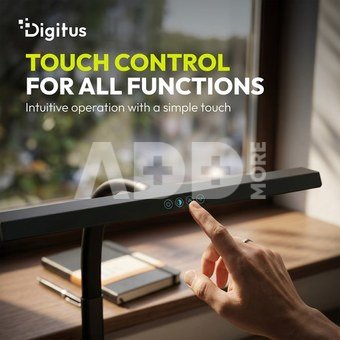 Digitus LED Desk Lamp, 50 cm, Black | DA-90490 | 1025 lm | 7 W | 3000-6500 K | Warm to cold white light | LED lamp | 10 V