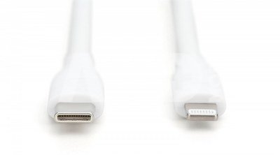 Digitus Lightning silicone connection cable, USB-C - Lightning, 1m | AK-600110-010-W