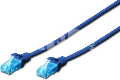 DIGITUS CAT 5e U-UTP patch cord, PVC AWG 26/7, length 1 m, color blue