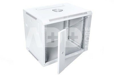 Digitus Patching wardrobe hanging n/d 19 9U S / 600 G / 450 gray, glass door, removable side panels