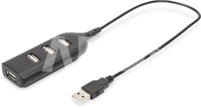 Digitus USB 2.0 Hub, 4-Port, Bus Powered 4 X USB A/F AT Connected Cable AB-50001-1
