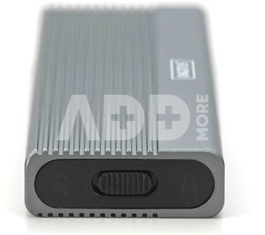 Digitus USB M.2 hard disk enclosure, SSD, external, NVMe + SATA, 10Gbps (NVMe) 6 Gbps (SATA), USB3.1 Gen2