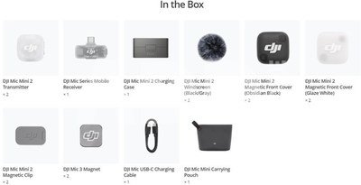 DJI Mic Mini 2 (2 TX + 1 Mobile RX + Charging Case)