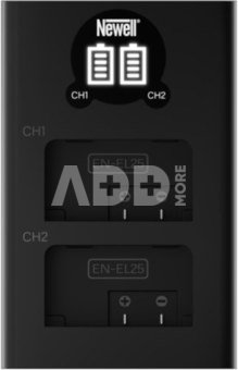 Dual-channel charger for EN-EL25 batteries Newell DL-USB-C for Nikon