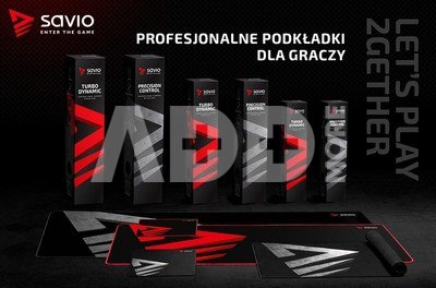 Elmak Mouse and keyboard pad 900x400 SAVIO Turbo Dynamic XL, stitched edges