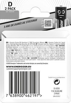 Energizer battery Everyday D CP2