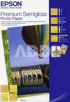 Epson Premium Semigloss Photo Paper 10x15, 50 Sheets 251 g