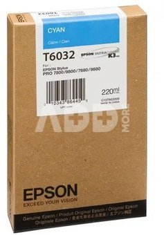 Epson ink cartridge cyan T 603 220 ml T 6032