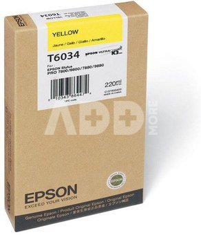 Epson ink cartridge yellow T 603 220 ml T 6034