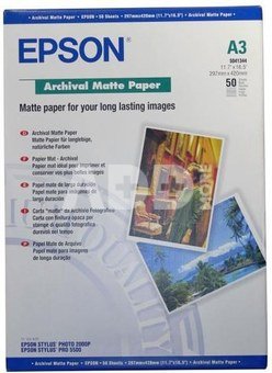 Epson Archival Matte Paper A3, 50 Sheet, 192g S041344