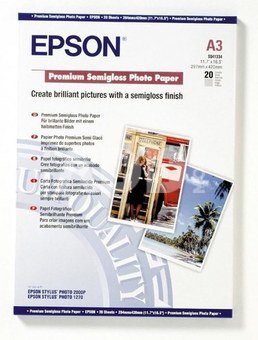 Epson Premium Semigloss Photo A3, 20 Sheet, 251g S041334