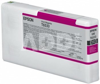 Epson ink cartridge vivid magenta T 653 200 ml T 6533