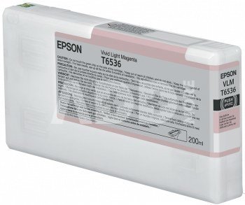 Epson ink cartridge vivid light magenta T 653 200 ml T 6536
