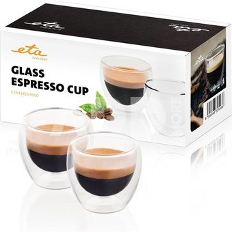 ETA | Espresso cups | ETA418193000 | For espresso coffee | 2 pc(s) | Dishwasher proof | Glass
