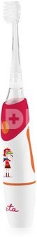 ETA Toothbrush | Sonetic ETA071090030 | Battery operated | For kids | Number of brush heads included 2 | Number of teeth brushing modes 1 | Red/White