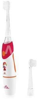 ETA Toothbrush | Sonetic ETA071090030 | Battery operated | For kids | Number of brush heads included 2 | Number of teeth brushing modes 1 | Red/White