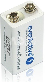 Rechargeable 6F22/9V Li-ion 550 mAh