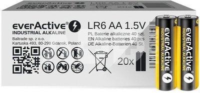 everActive BATTERIES LR6/AA INDUST RIAL ALKALINE 40 PCS