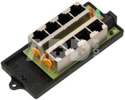 Extralink PoE Injector 4 ports in black case