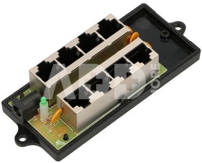 Extralink PoE Injector 4 ports in black case