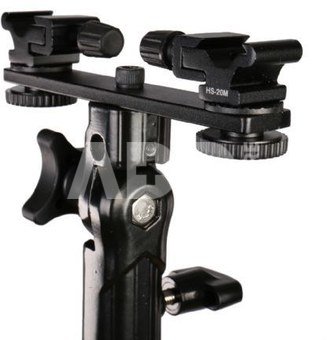 Falcon Eyes Twin Mount Tilting Bracket + 2 x Hotshoe CLD-14A