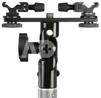 Falcon Eyes Twin Mount Tilting Bracket + 2 x Hotshoe CLD-14A