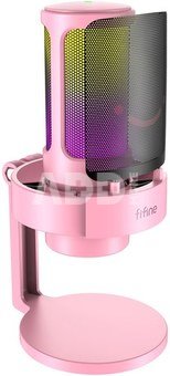Fifine A8P condenser microphone with stand (pink)