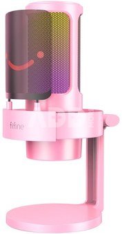 Fifine A8P condenser microphone with stand (pink)