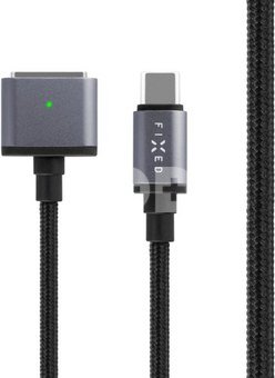 Fixed | Braided charging cable with USB-C/MagSafe 3 connectors, 2 m, 140 W, Gray